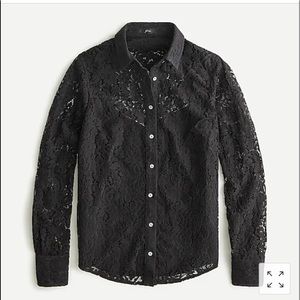 Lace button up shirt